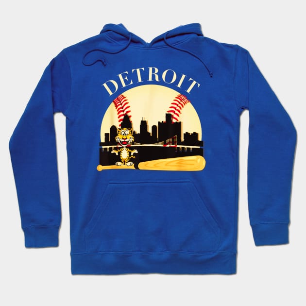 Baseball tiger of Detroit city Hoodie by Dreamsbabe